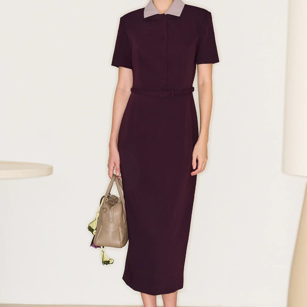 Rosalind Collared Midi Dress - MEAN BLVD