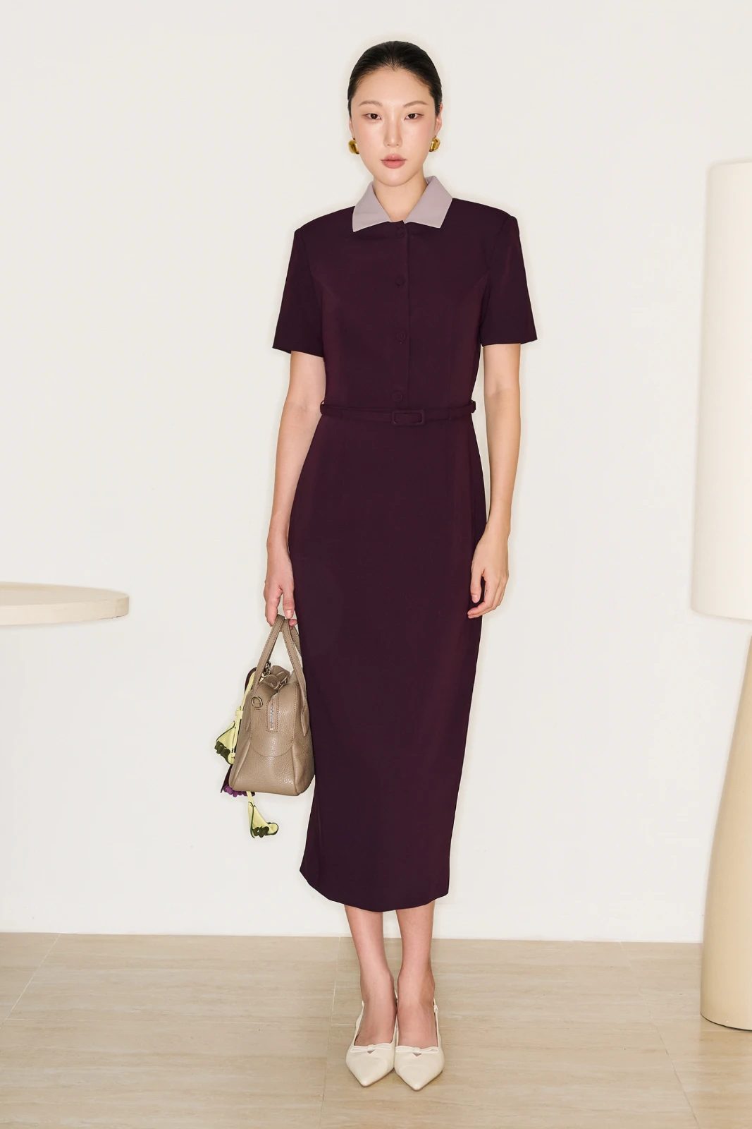 Rosalind Collared Midi Dress - MEAN BLVD