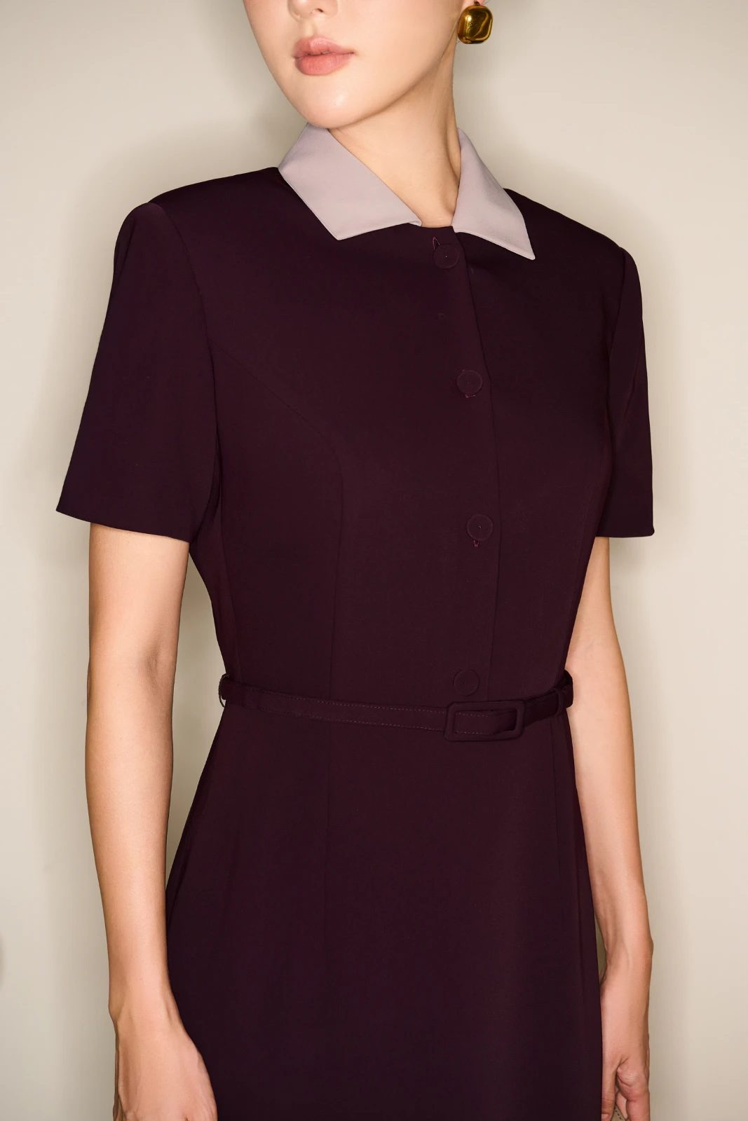 Rosalind Collared Midi Dress - MEAN BLVD