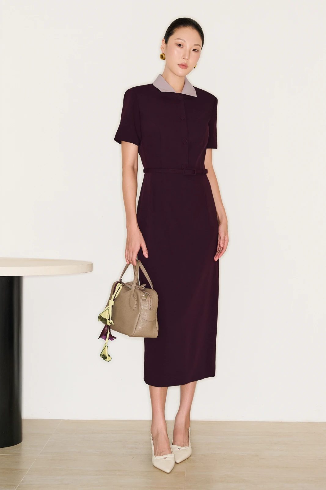 Rosalind Collared Midi Dress - MEAN BLVD