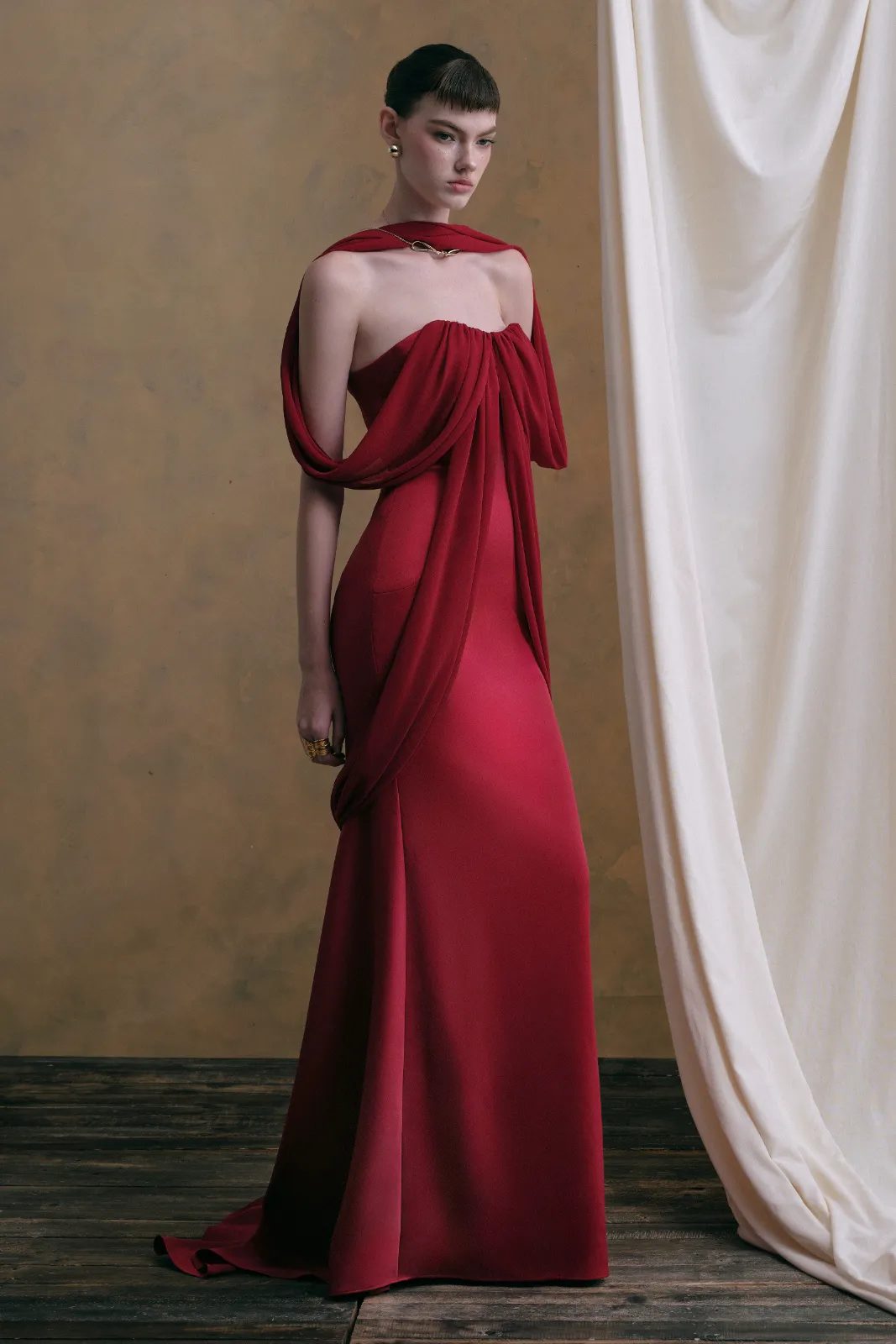 Rosalind Draped Maxi Dress - MEAN BLVD