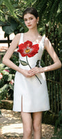Rose A-line Side Slit Taffeta Mini Dress - MEAN BLVD