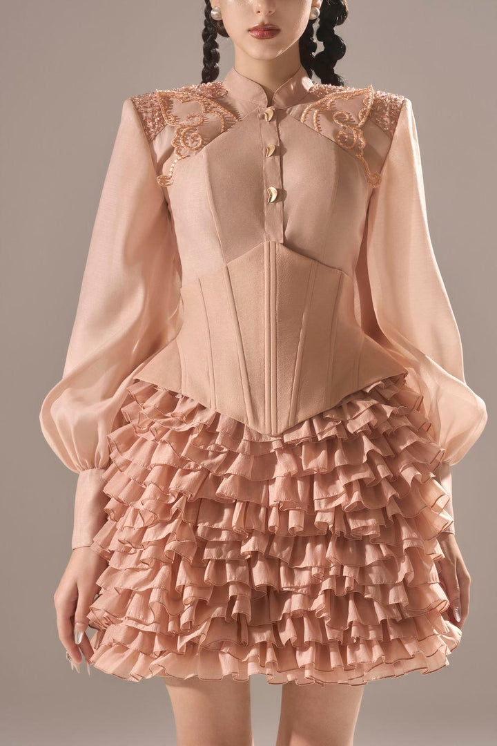 Rose of Venus Layered Ruffled Organza Mini Skirt - MEAN BLVD