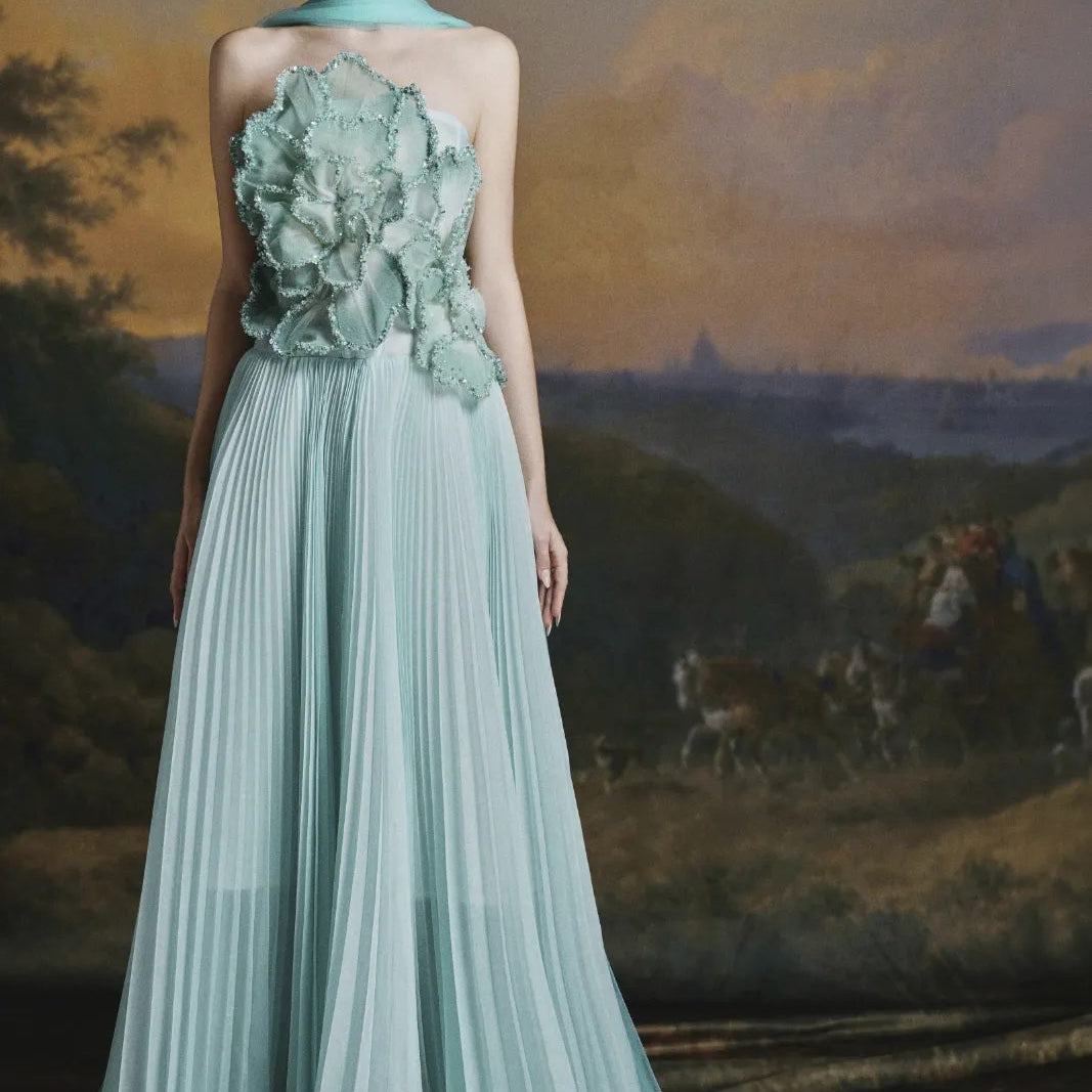 Rosée Floral Applique Gown - MEAN BLVD