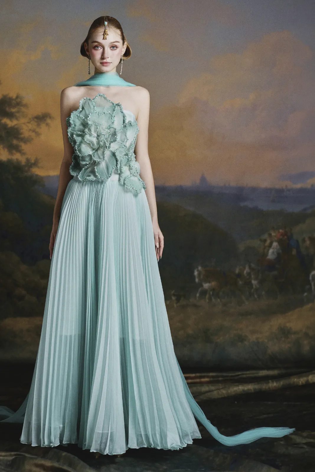Rosée Floral Applique Gown - MEAN BLVD