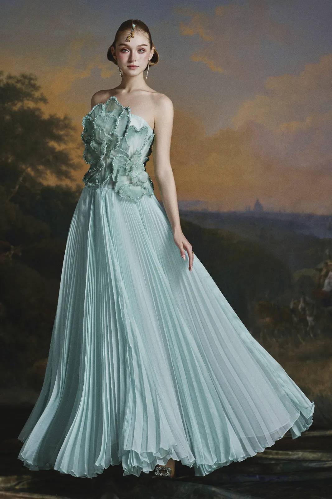 Rosée Floral Applique Gown - MEAN BLVD
