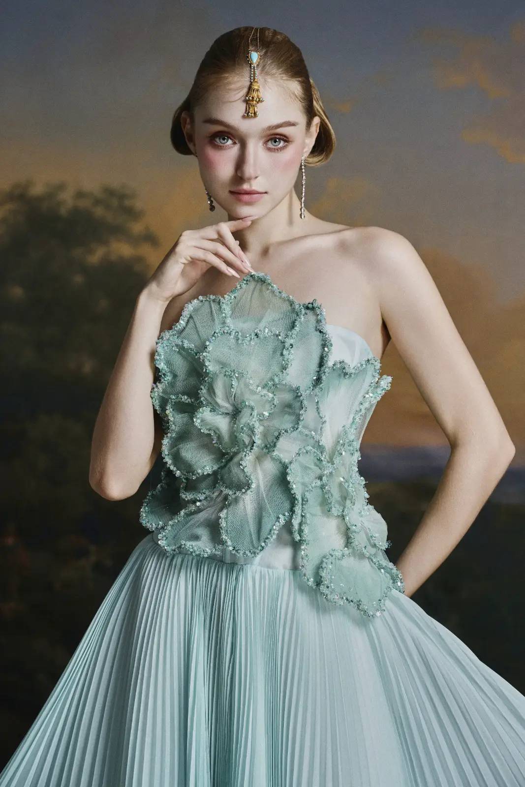 Rosée Floral Applique Gown - MEAN BLVD
