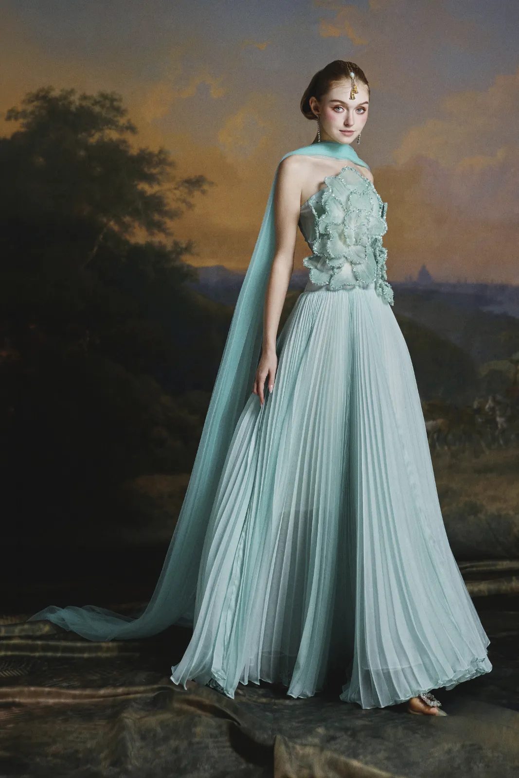 Rosée Floral Applique Gown - MEAN BLVD