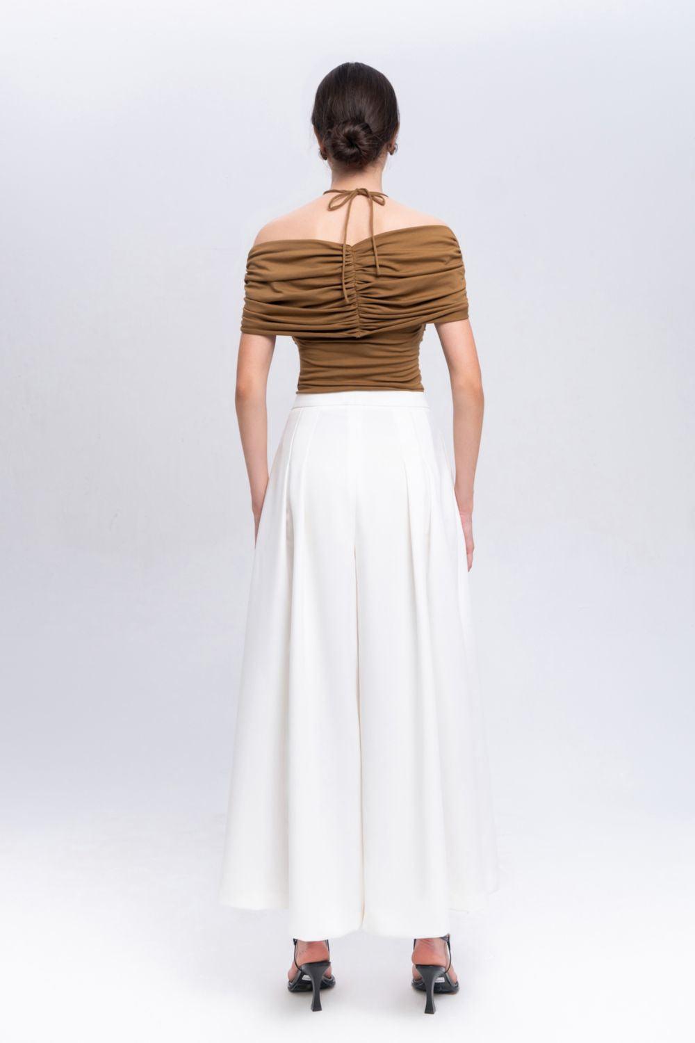 Ruby Bodycon Halter Neck Cotton Spandex Top - MEAN BLVD