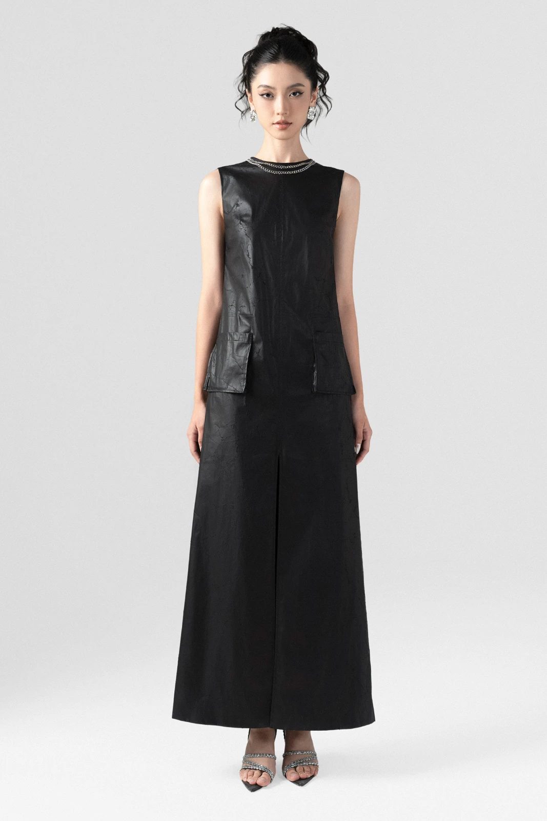 Runway Patch Pocket Maxi Dress - MEAN BLVD