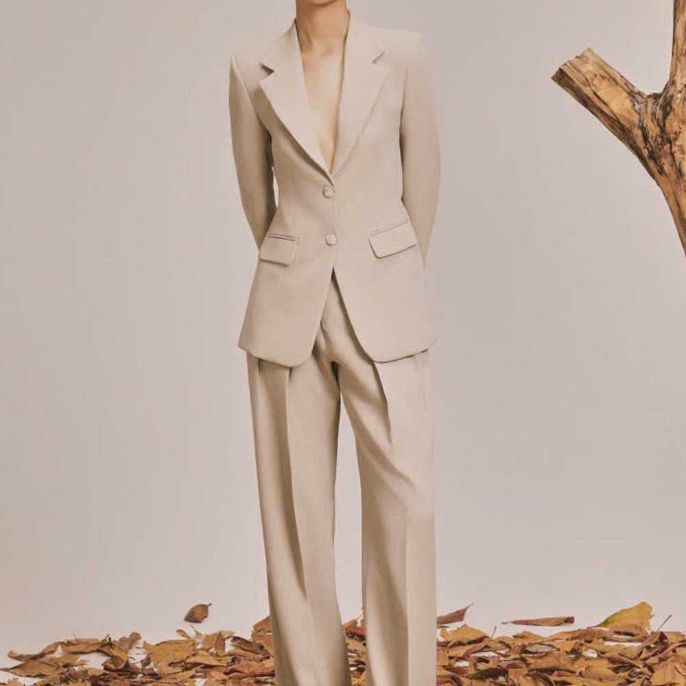 Rustic Straight Wide Leg Wool Blend Floor Length Pants - MEAN BLVD