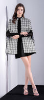 Sabina Straight Square Shoulder Tweed Cape - MEAN BLVD