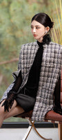 Sabina Straight Square Shoulder Tweed Cape - MEAN BLVD