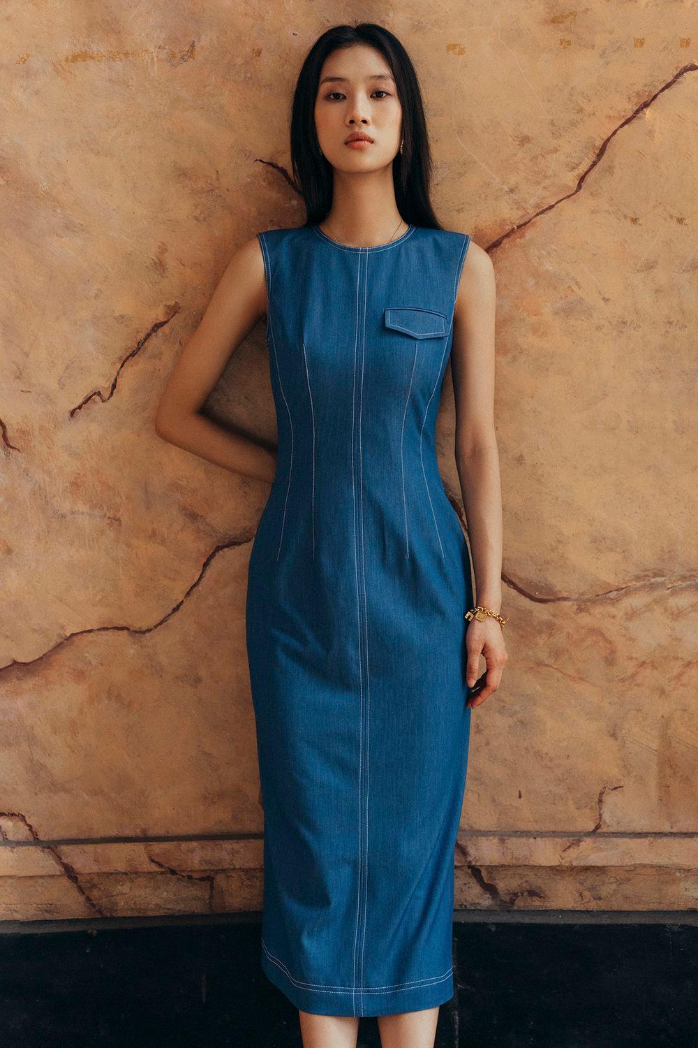 Blue Knee Length Ladies Midi Denim Dress at Rs 675/piece in Mumbai | ID:  18791207988
