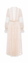 Sadie Straight Poet Sleeved Tulle Ankle Length Robe - MEAN BLVD