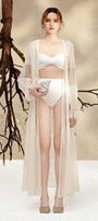 Sadie Straight Poet Sleeved Tulle Ankle Length Robe - MEAN BLVD