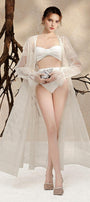 Sadie Straight Poet Sleeved Tulle Ankle Length Robe - MEAN BLVD