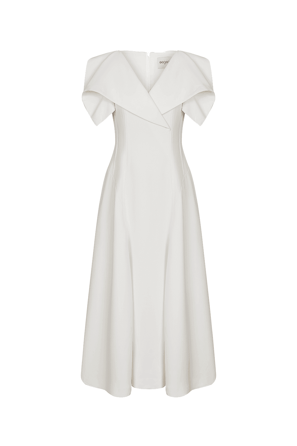 Sailor A-line Cap Sleeved Ribbed Cotton Midi Dress - MEAN BLVD