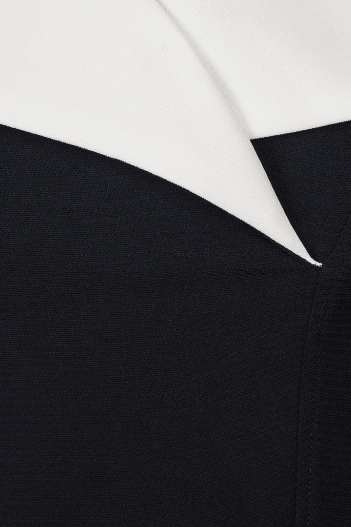 Sailor A-line Cap Sleeved Ribbed Cotton Midi Dress - MEAN BLVD