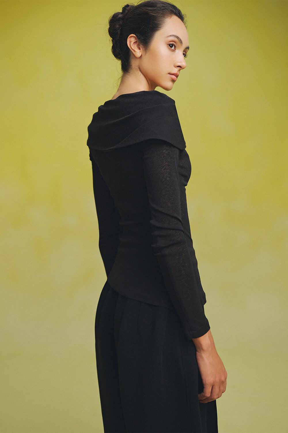 Sam Bodycon Long Sleeved Elastic Cotton Top - MEAN BLVD