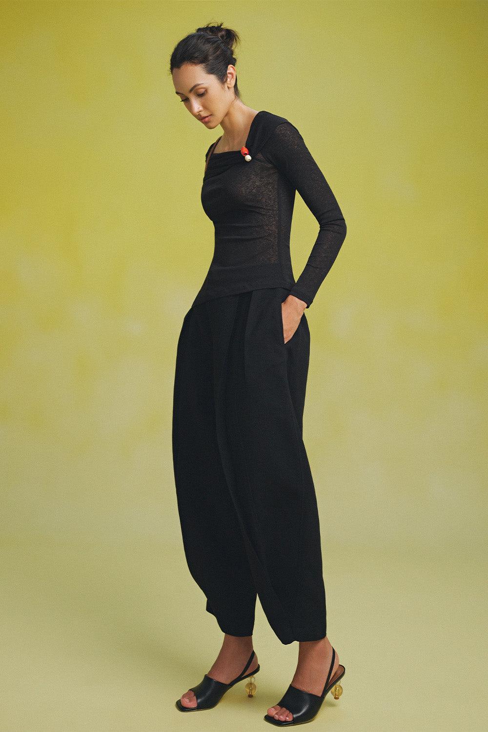 Sam Bodycon Long Sleeved Elastic Cotton Top - MEAN BLVD