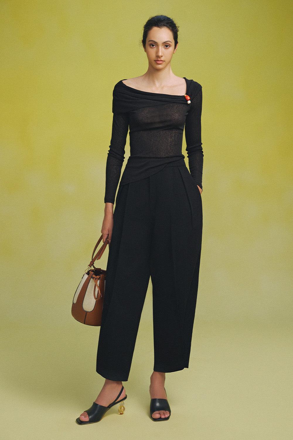 Sam Bodycon Long Sleeved Elastic Cotton Top - MEAN BLVD