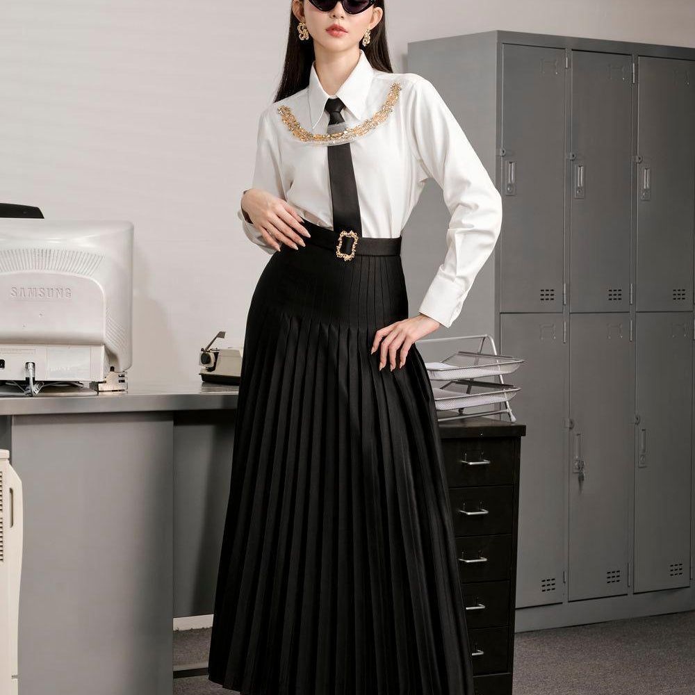 Sando Straight Pleated Cotton Midi Set - MEAN BLVD