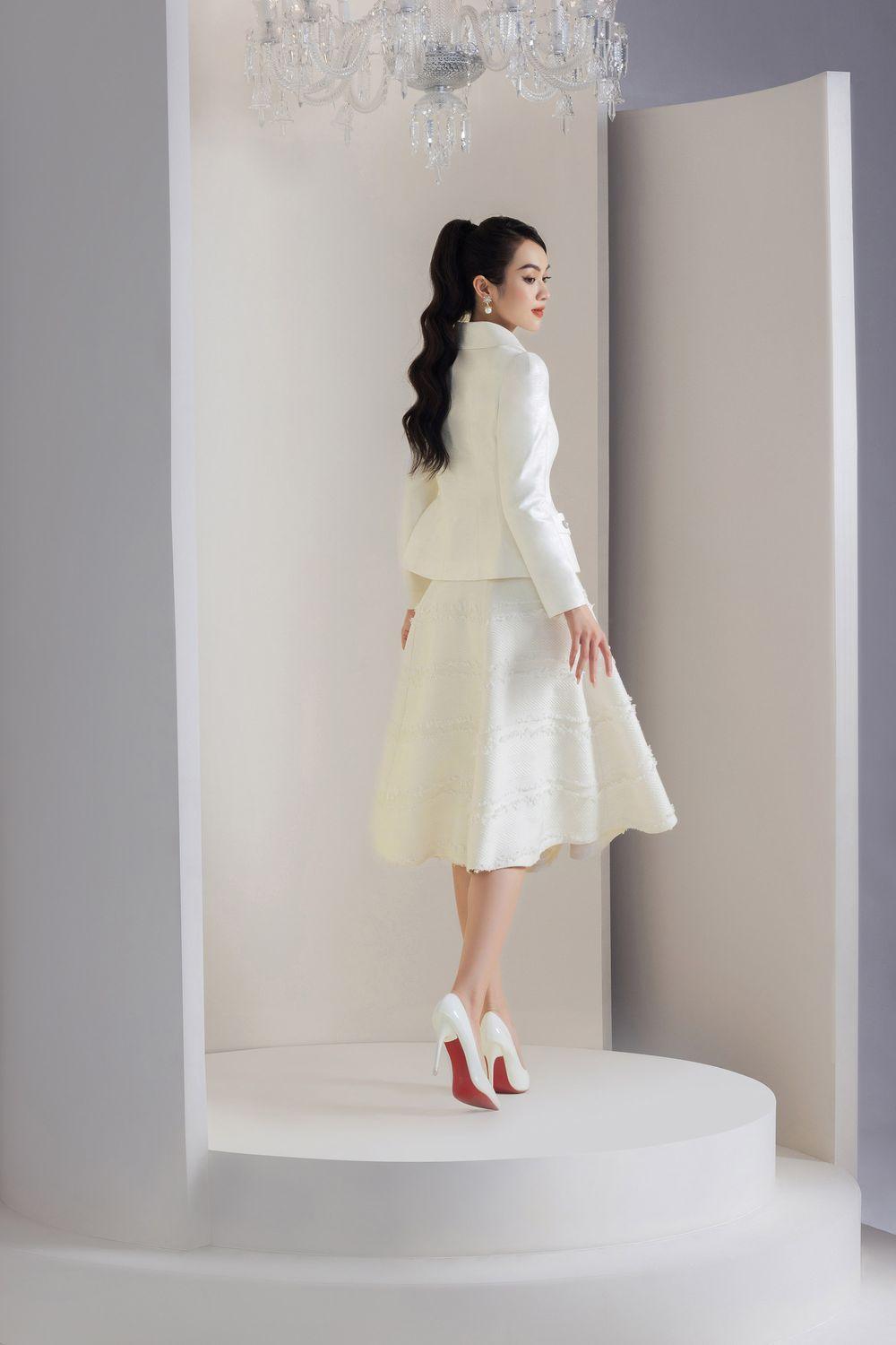 Sandra A-line Fringed Tweed Midi Skirt - MEAN BLVD