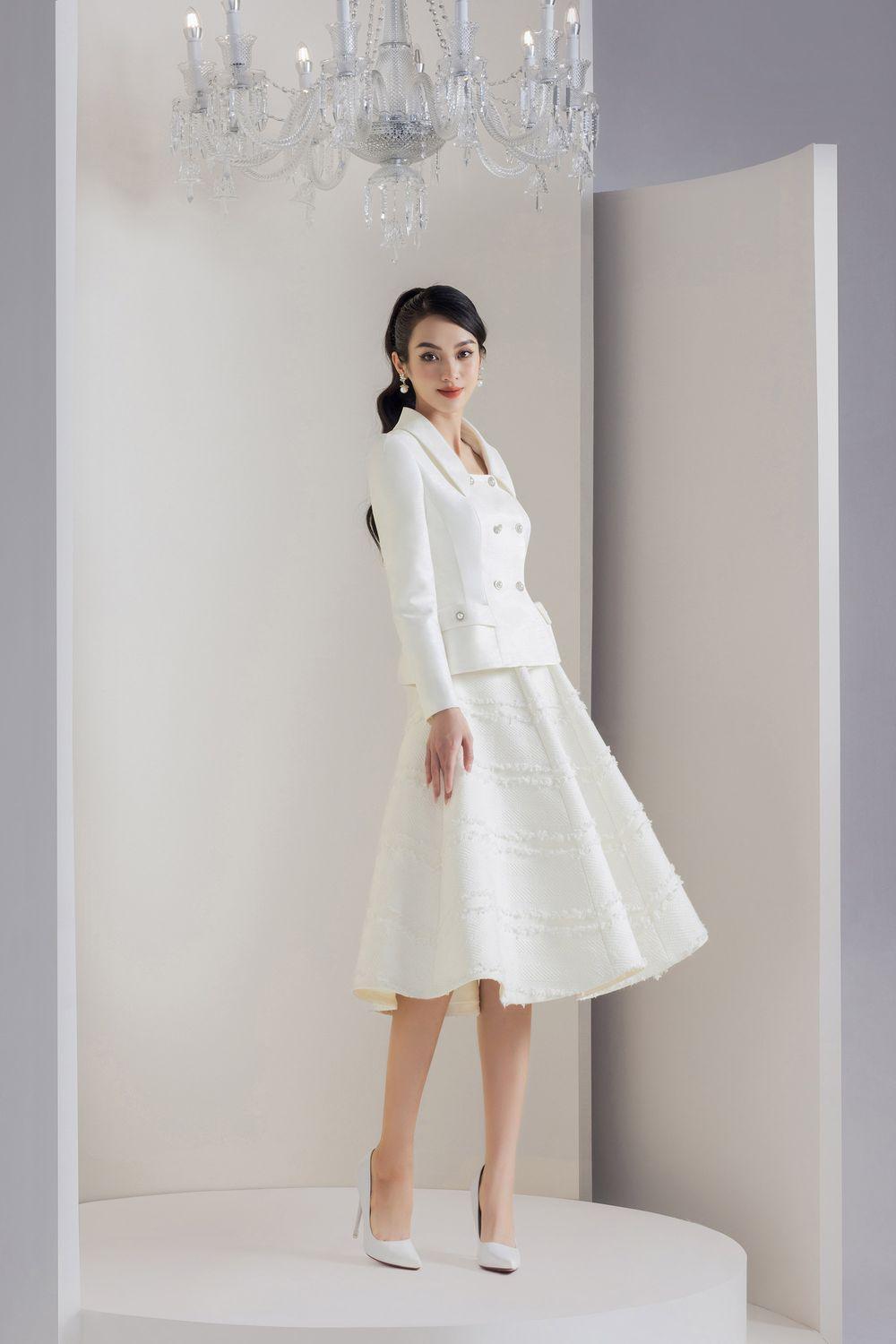 Sandra A-line Fringed Tweed Midi Skirt - MEAN BLVD