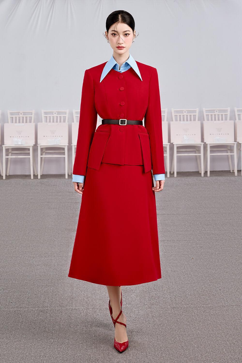 Santa A-line Long Sleeved Cotton Midi Set - MEAN BLVD