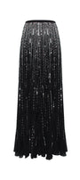 Sapphire A-line Stone Chiffon Floor Length Skirt - MEAN BLVD