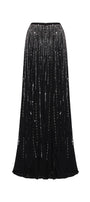 Sapphire A-line Stone Chiffon Floor Length Skirt - MEAN BLVD