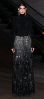 Sapphire A-line Stone Chiffon Floor Length Skirt - MEAN BLVD