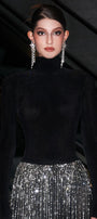 Sapphire Bodycon Turtle Neck Spandex Bodysuit - MEAN BLVD