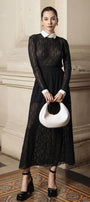 Sarah A-line Long Sleeved Lace Maxi Dress - MEAN BLVD