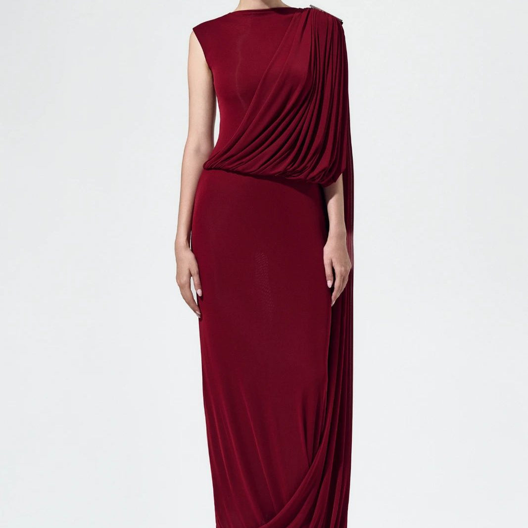 Sarina Draped Maxi Dress - MEAN BLVD