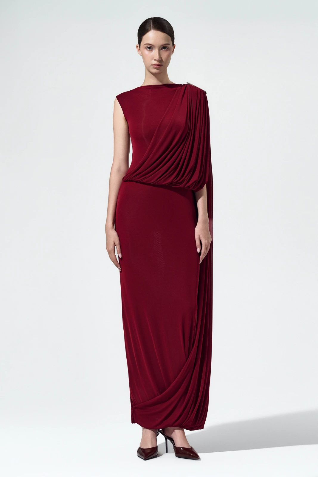 Sarina Draped Maxi Dress - MEAN BLVD