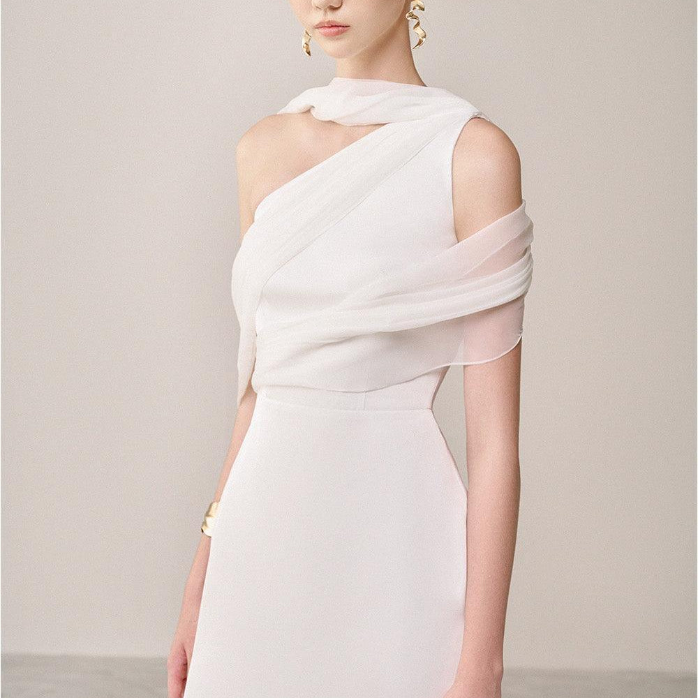 Sariton Sheath Extended Flap Polyester Ankle Length Dress - MEAN BLVD