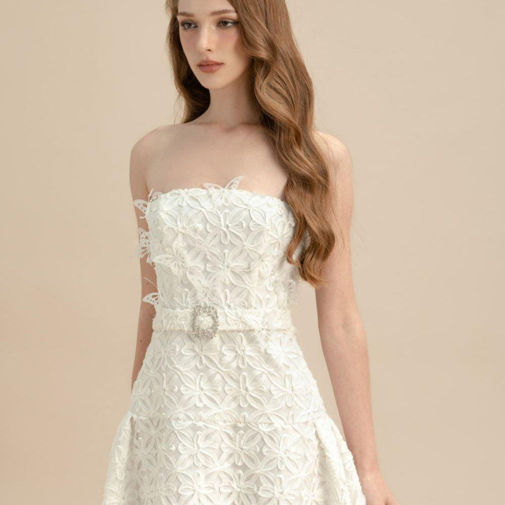 Saskia Drop Waist Sleeveless Lace Midi Dress - MEAN BLVD