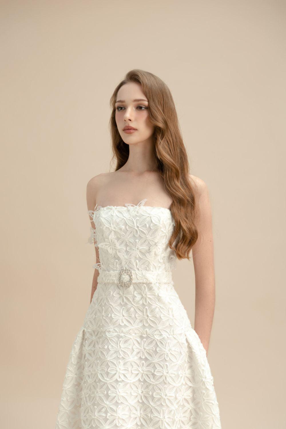 Women's Saskia Drop Waist Sleeveless Lace Midi Dress XS/S/M/L/XL White Mean Blvd White / Xs Women's Saskia Drop Waist Sleeveless Lace Midi Dress XS/S/M/L/XL White Mean Blvd White / Xs