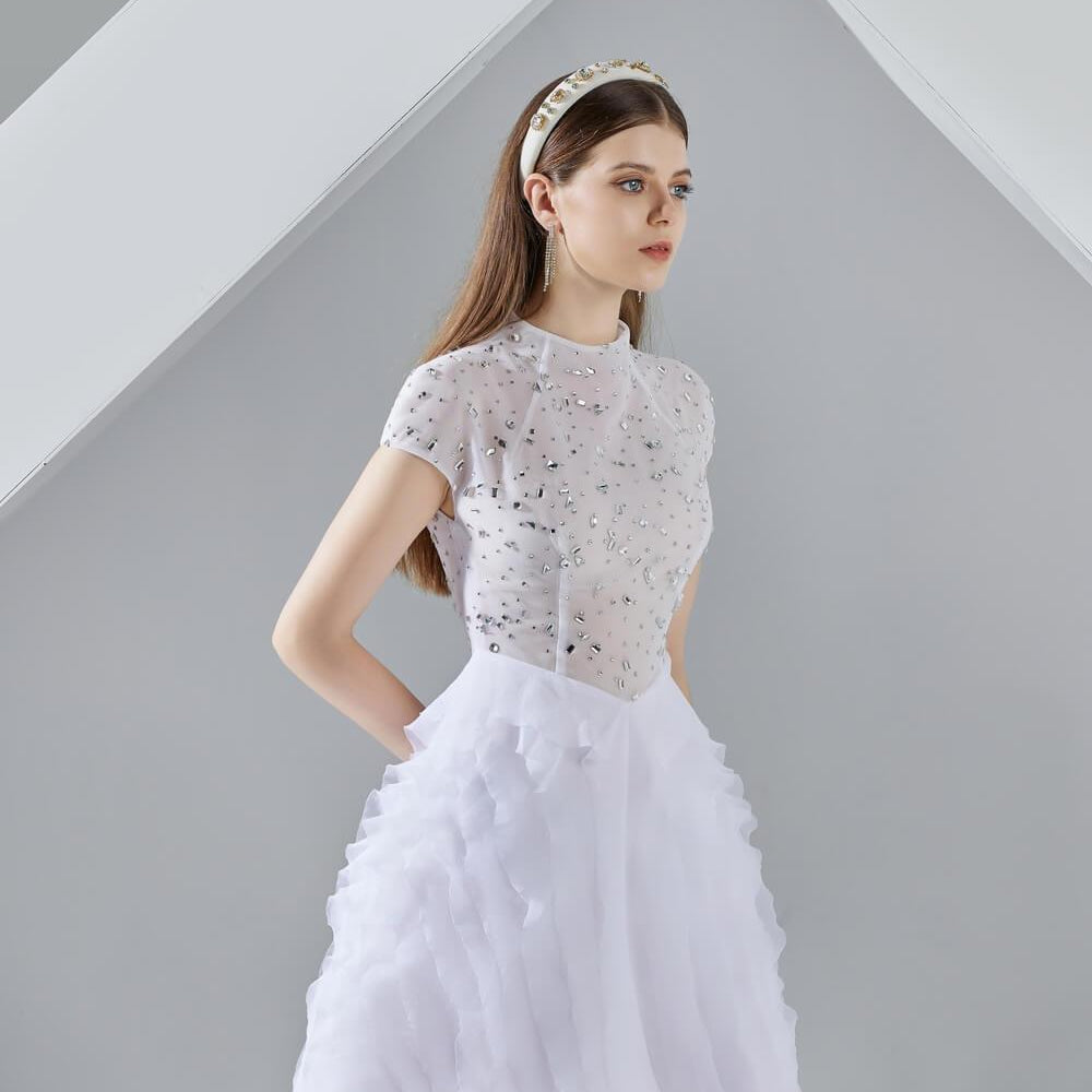 Savanna Puffy Short Sleeved Organza Mini Dress - MEAN BLVD