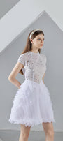 Savanna Puffy Short Sleeved Organza Mini Dress - MEAN BLVD