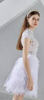 Savanna Puffy Short Sleeved Organza Mini Dress - MEAN BLVD