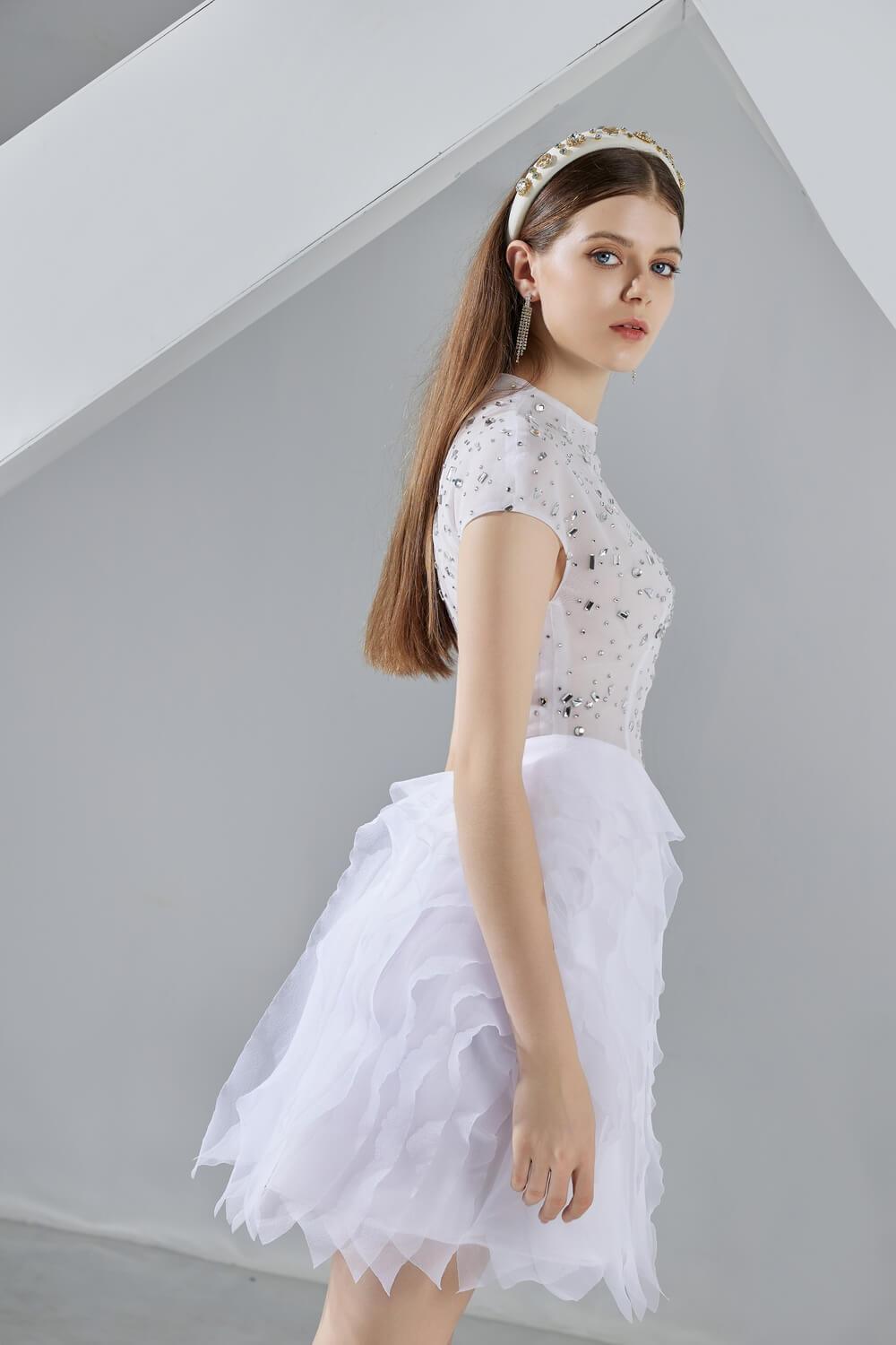 Savanna Puffy Short Sleeved Organza Mini Dress - MEAN BLVD