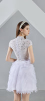 Savanna Puffy Short Sleeved Organza Mini Dress - MEAN BLVD