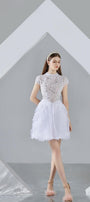Savanna Puffy Short Sleeved Organza Mini Dress - MEAN BLVD