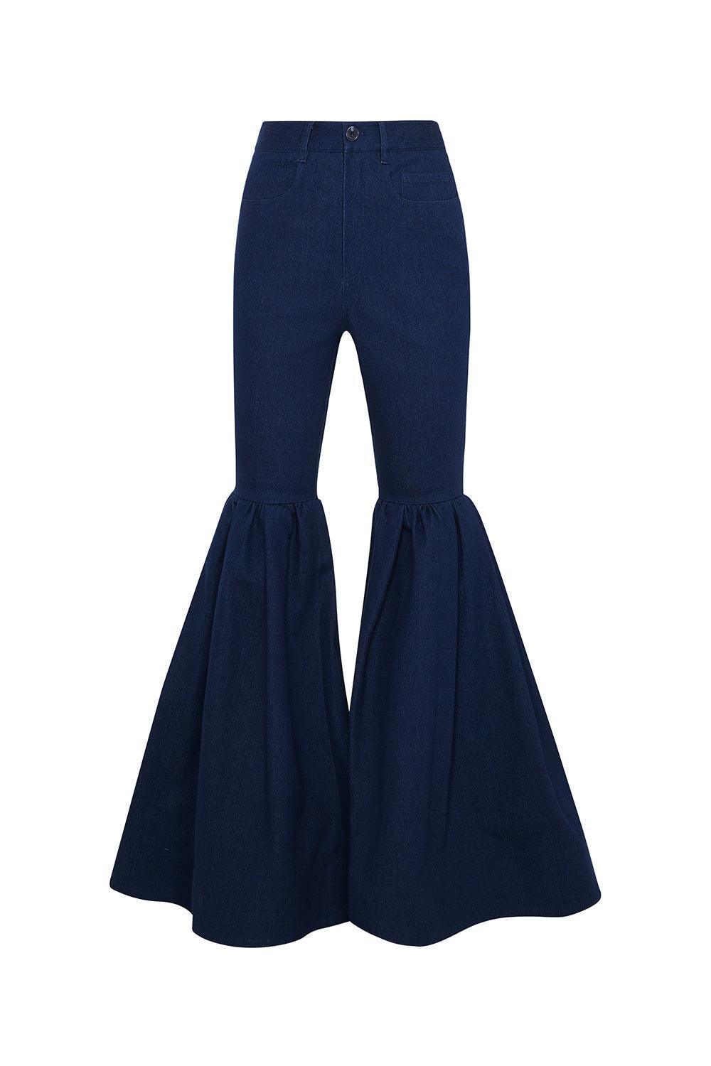 Scottie Fit and Flare Boot Cut Denim Floor Length Pants - MEAN BLVD