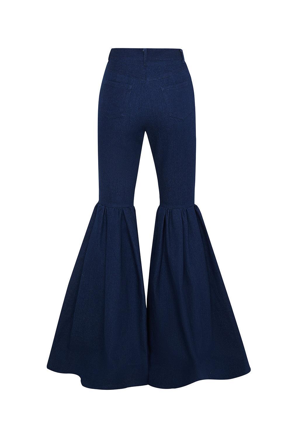 Scottie Fit and Flare Boot Cut Denim Floor Length Pants - MEAN BLVD