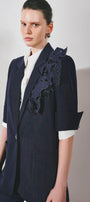 Scottie Straight V-Neck Denim Blazer - MEAN BLVD