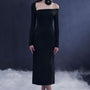 Sculpta Sheath Slit Hem Wool Midi Dress - MEAN BLVD